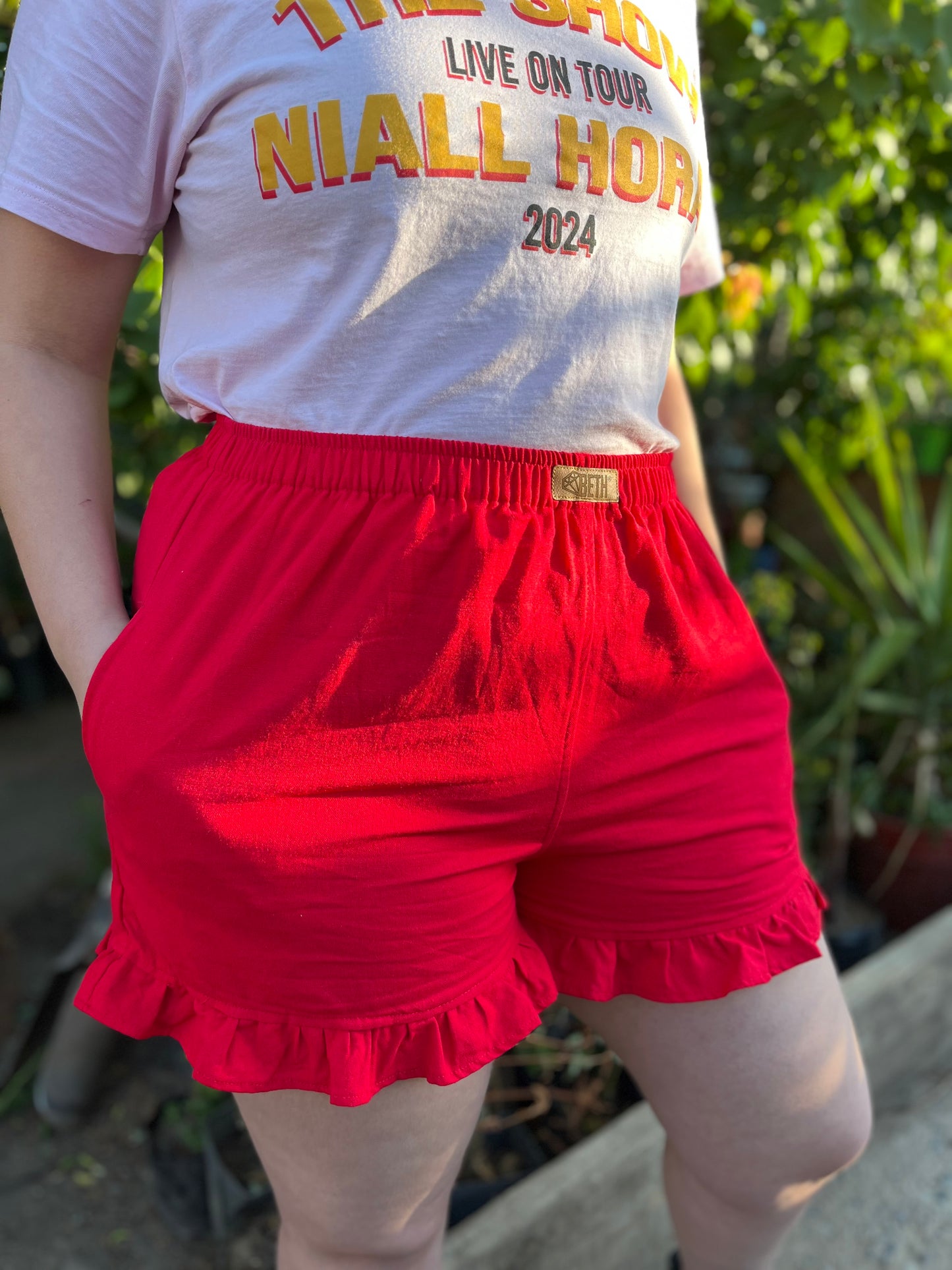 Short Lillie Lino rojo