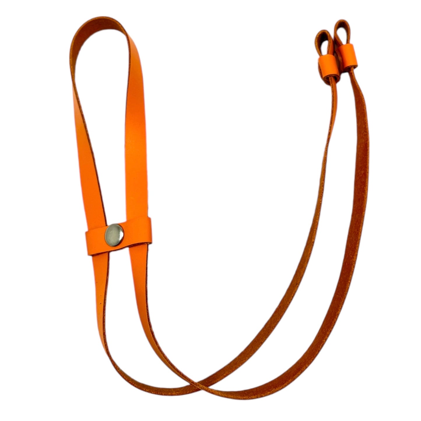 Strap de cuero para lentes naranjo ??