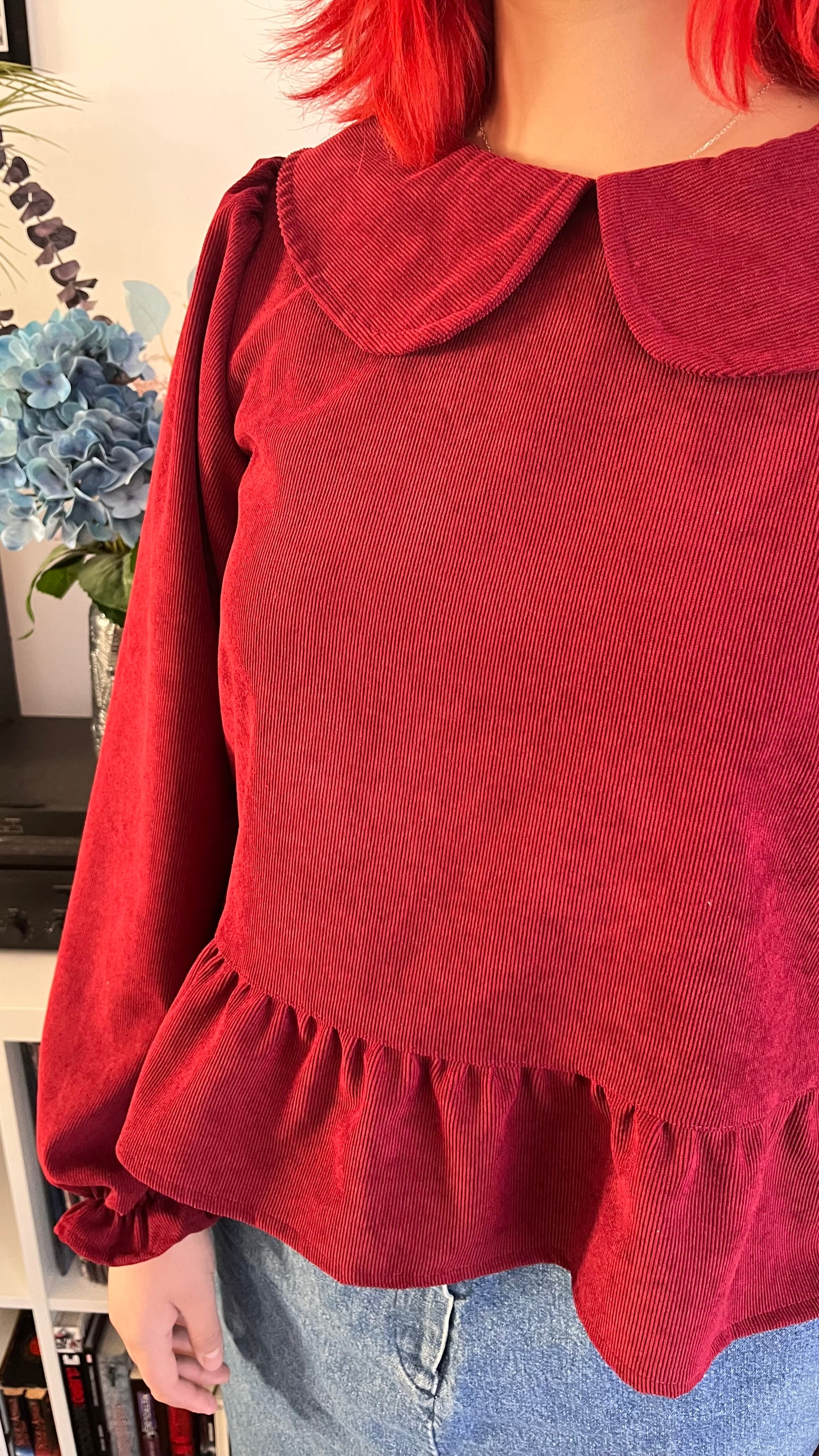 Blusa Nina cotele burdeo