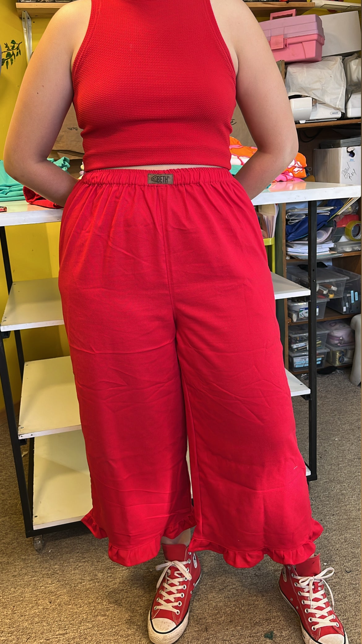 Culotte Lillie Lino rojo