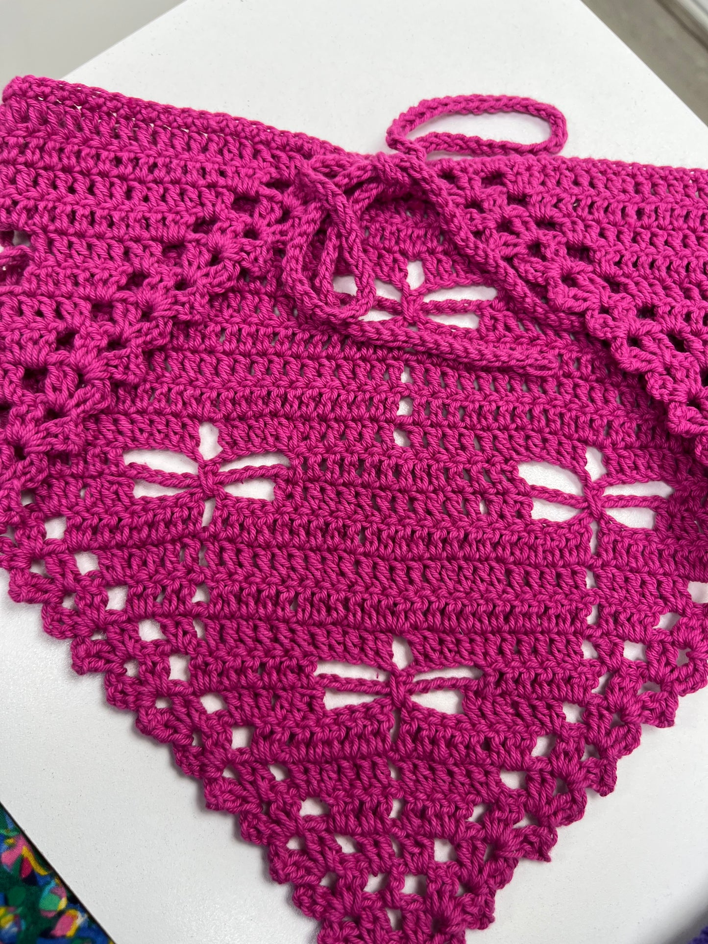 Bandana crochet libélulas