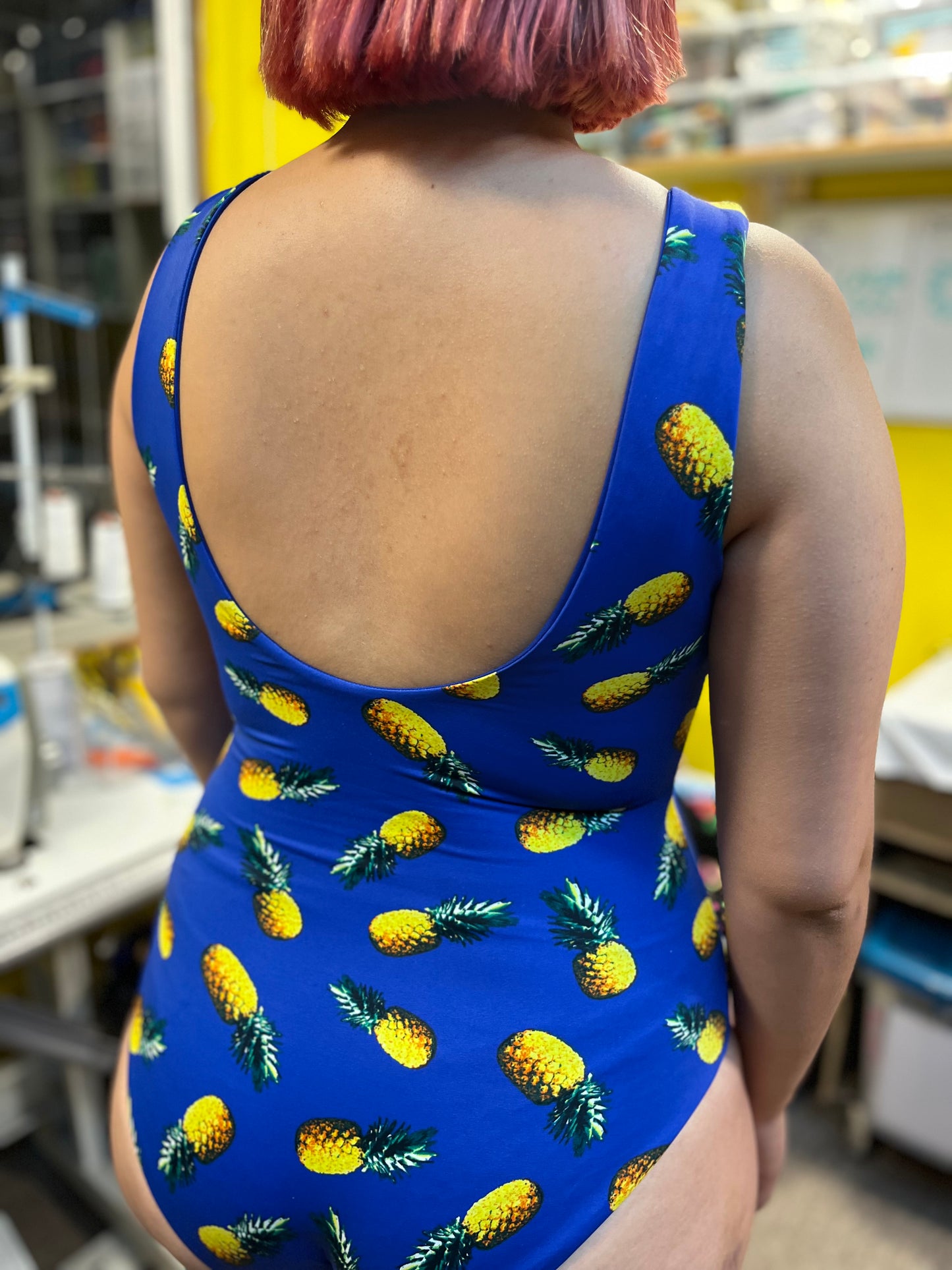 Bañador una pieza Francisca azul pilas reversible azul rey