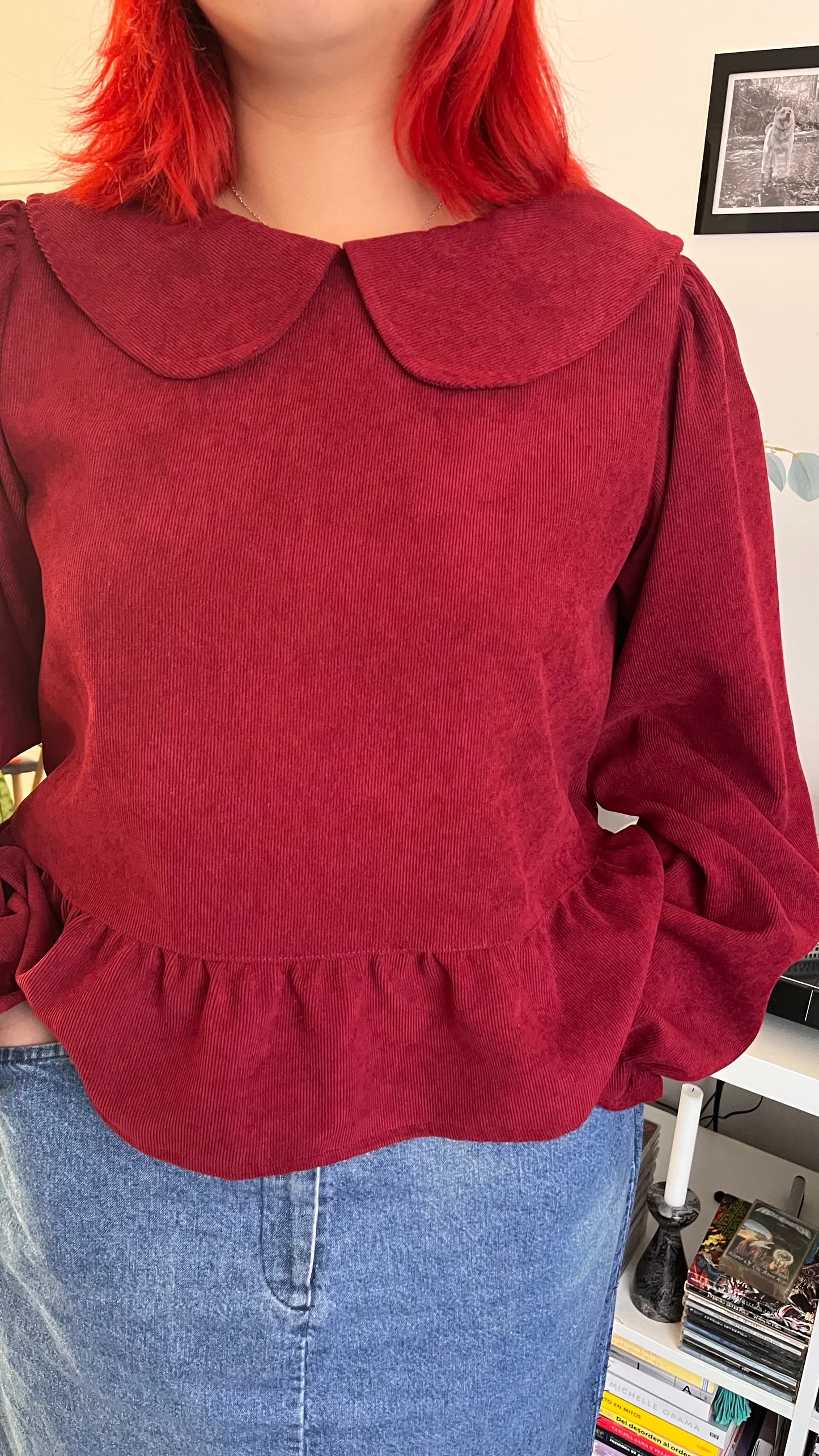 Blusa Nina cotele burdeo