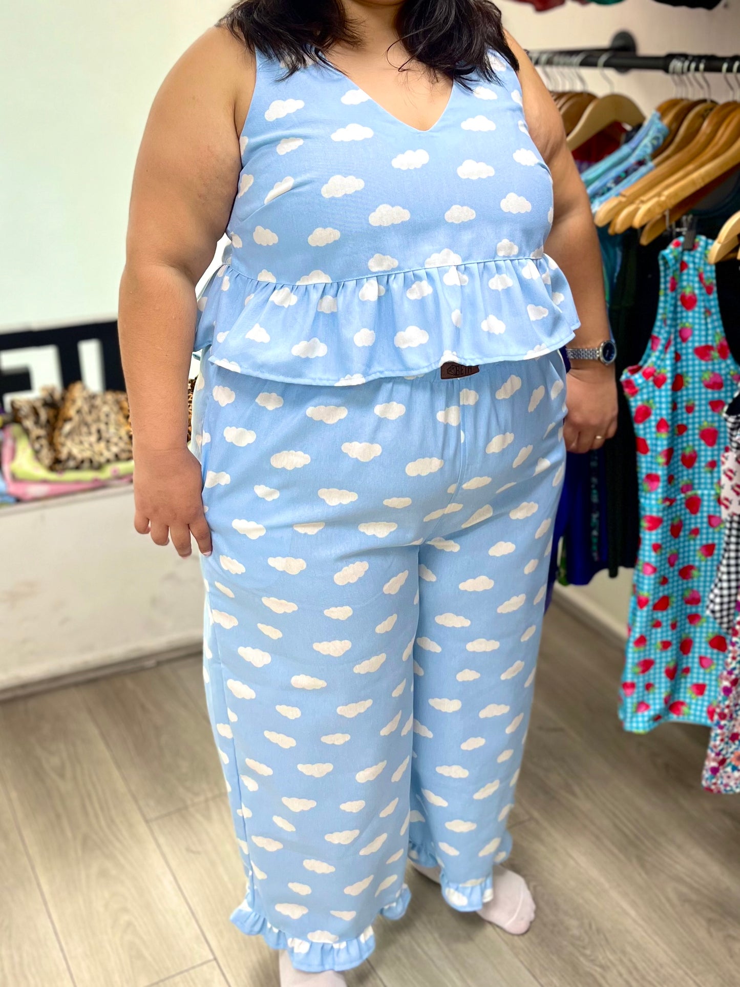 Culotte Lillie celeste nubes