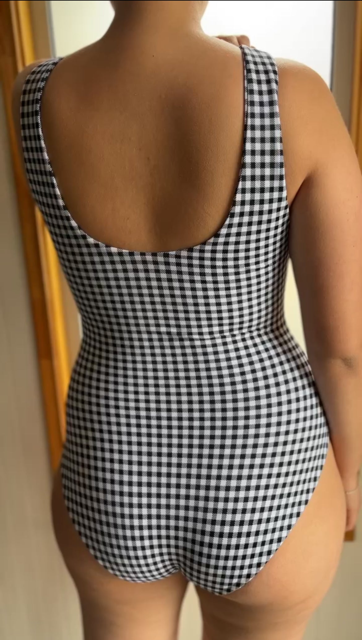 Bañador una pieza Francisca Picnic negro reversible negro