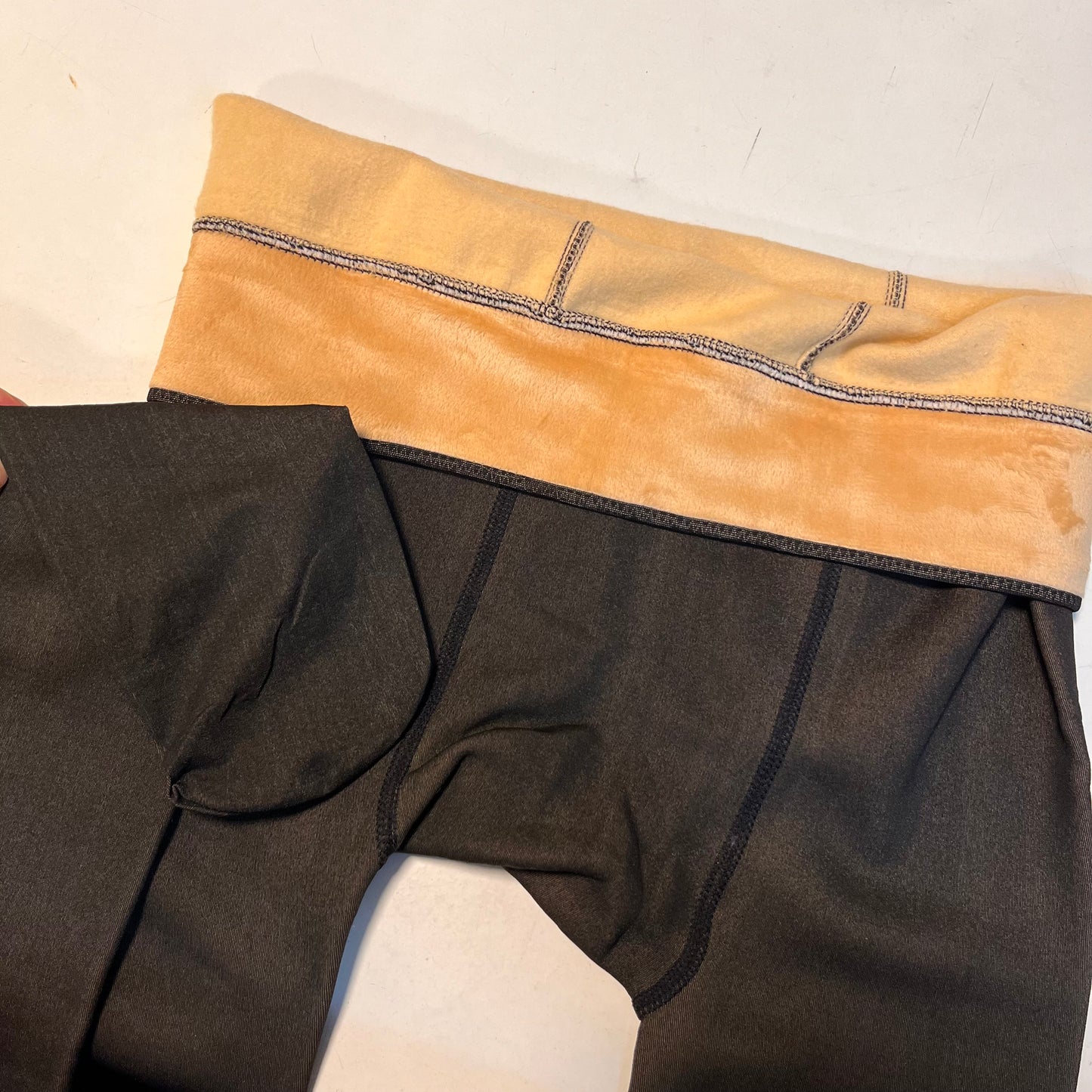 Panty térmica negro efecto piel talla grande, mediana y pequeña / plus size mid size y petit size (varias tallas)