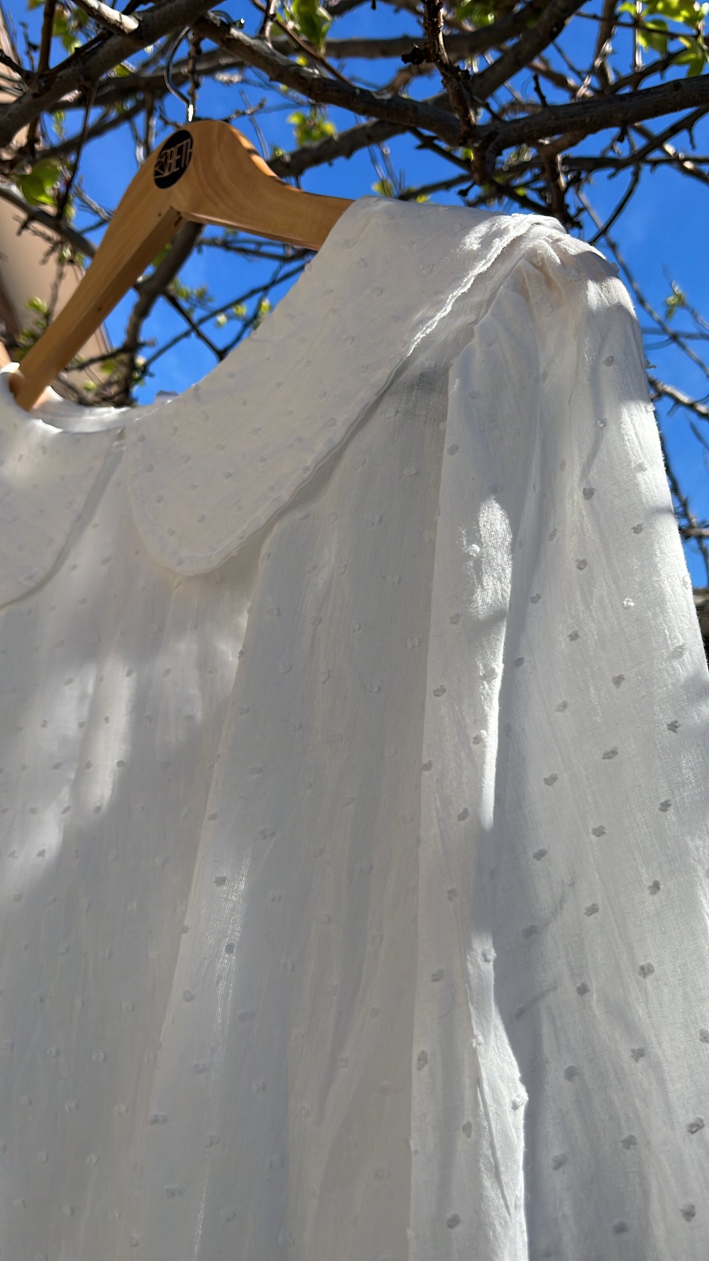Blusa Nina plumeti blanco