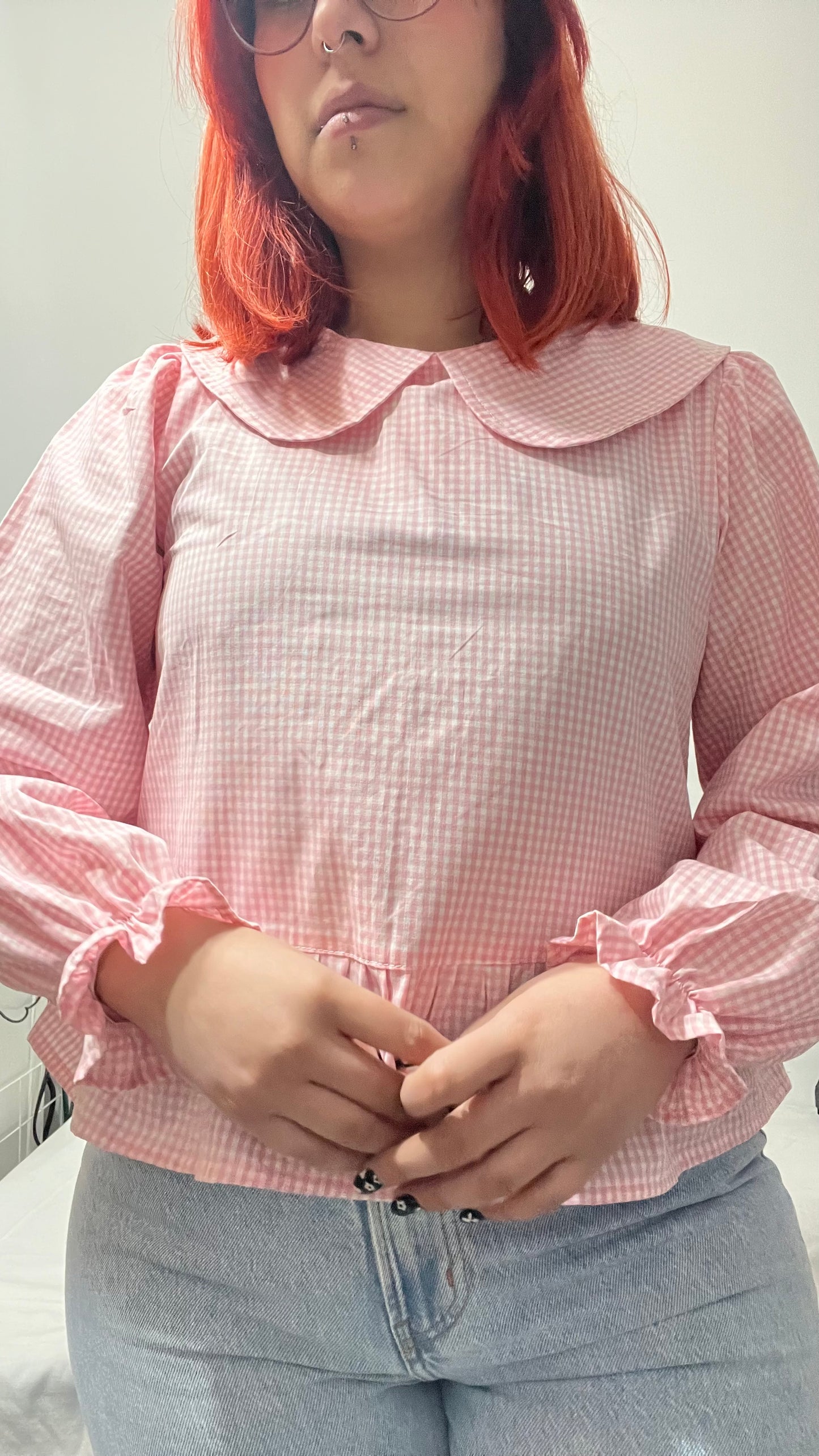 Blusa Nina Vichy rosado