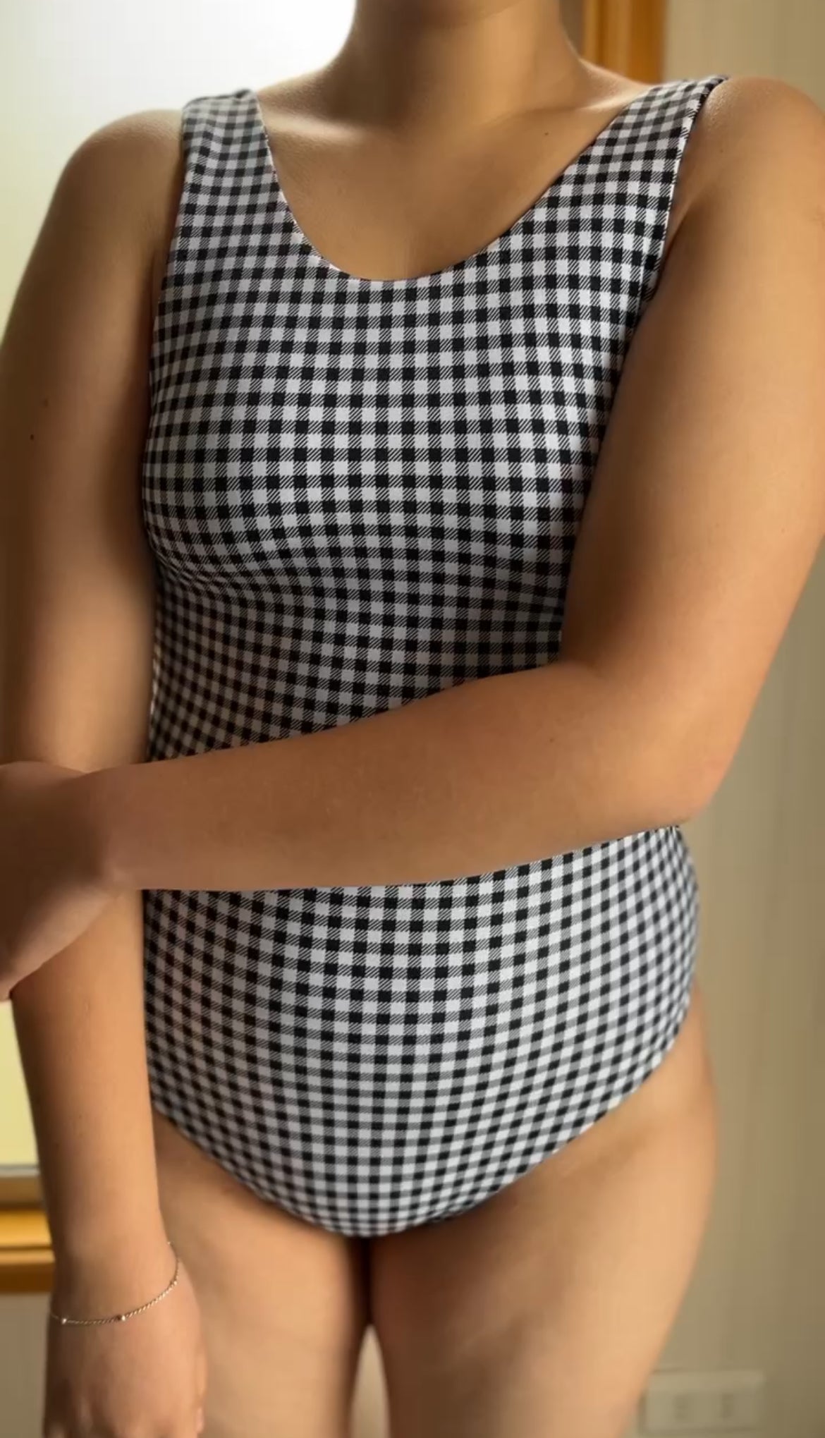Bañador una pieza Francisca Picnic negro reversible negro