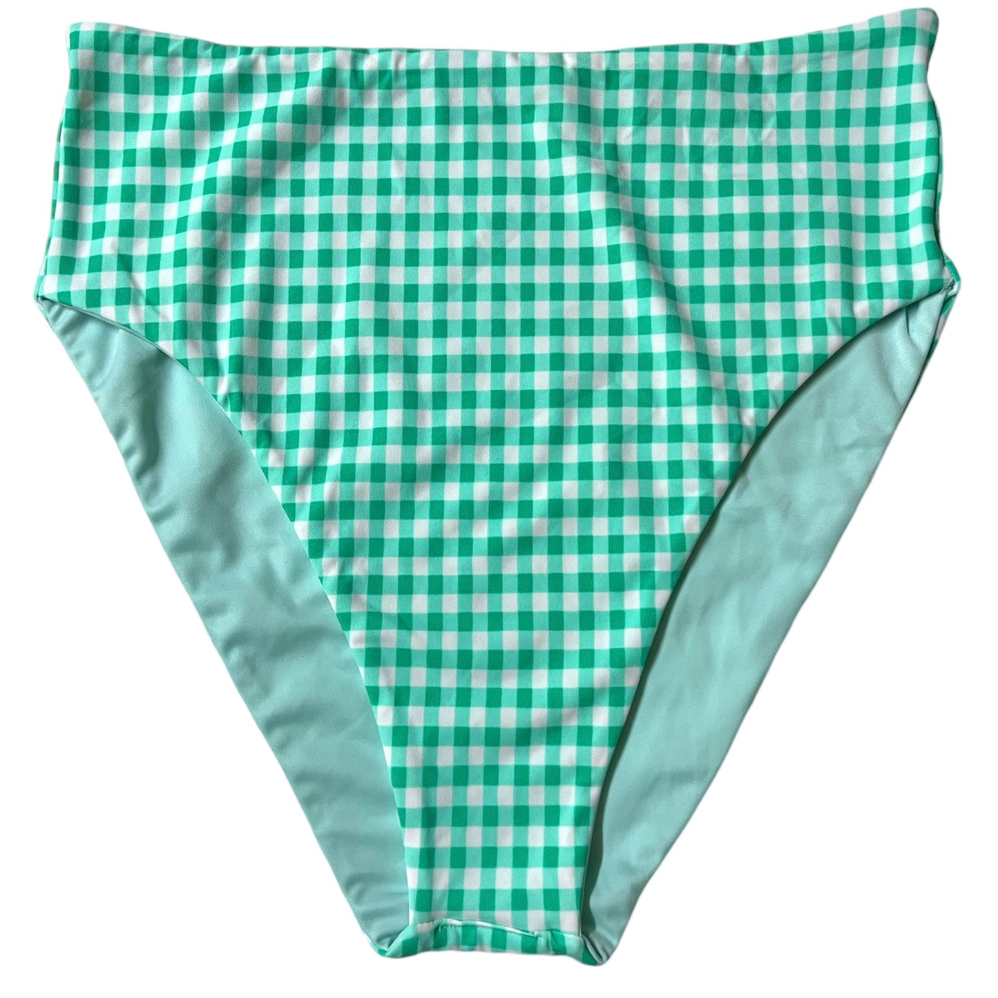 Calzón tiro alto high cut bikini picnic menta