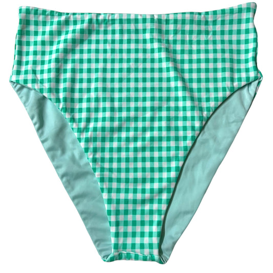 Calzón tiro alto high cut bikini picnic menta