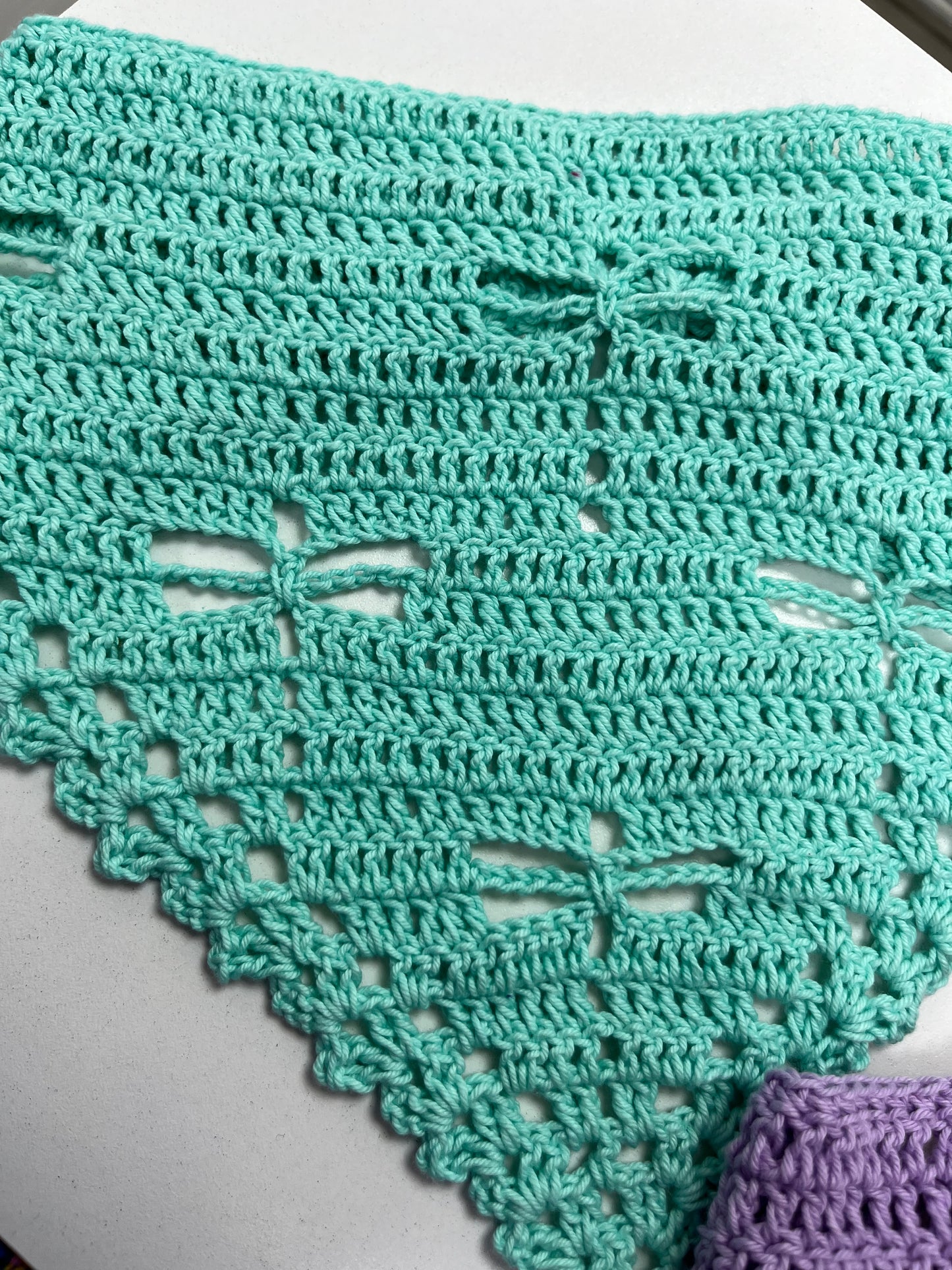 Bandana crochet libélulas