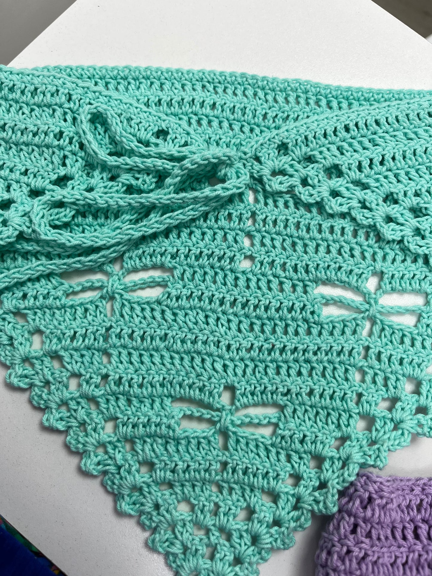Bandana crochet libélulas