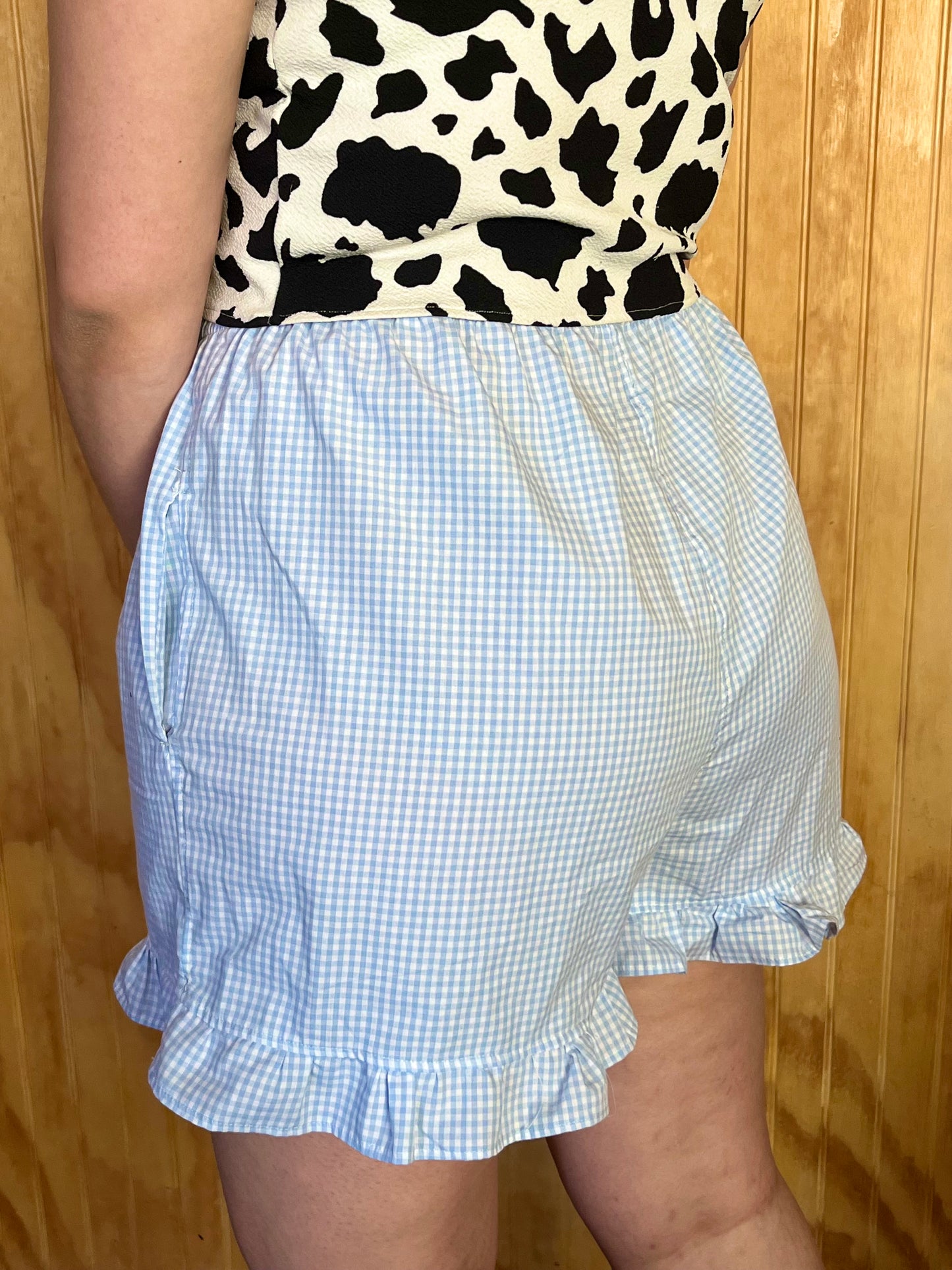 Short Lillie vichy celeste
