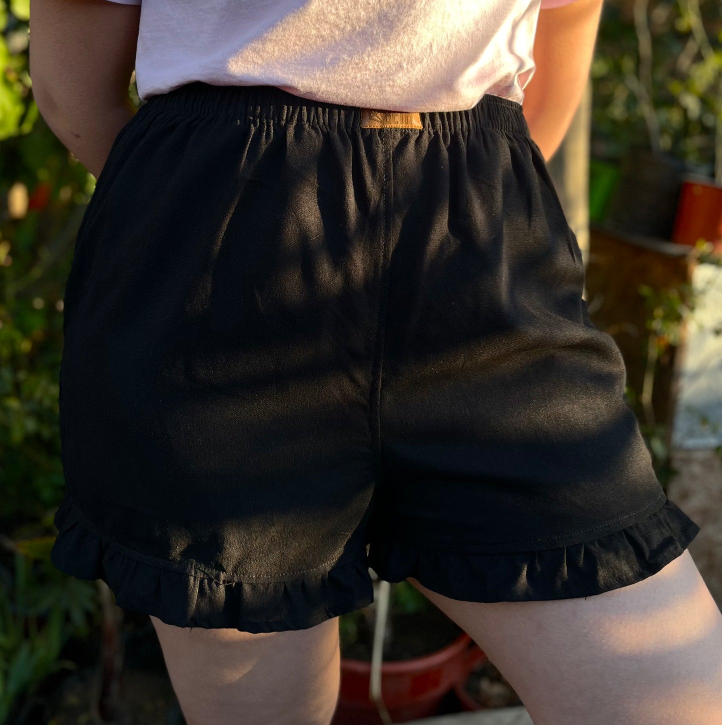 Short Lillie Lino negro