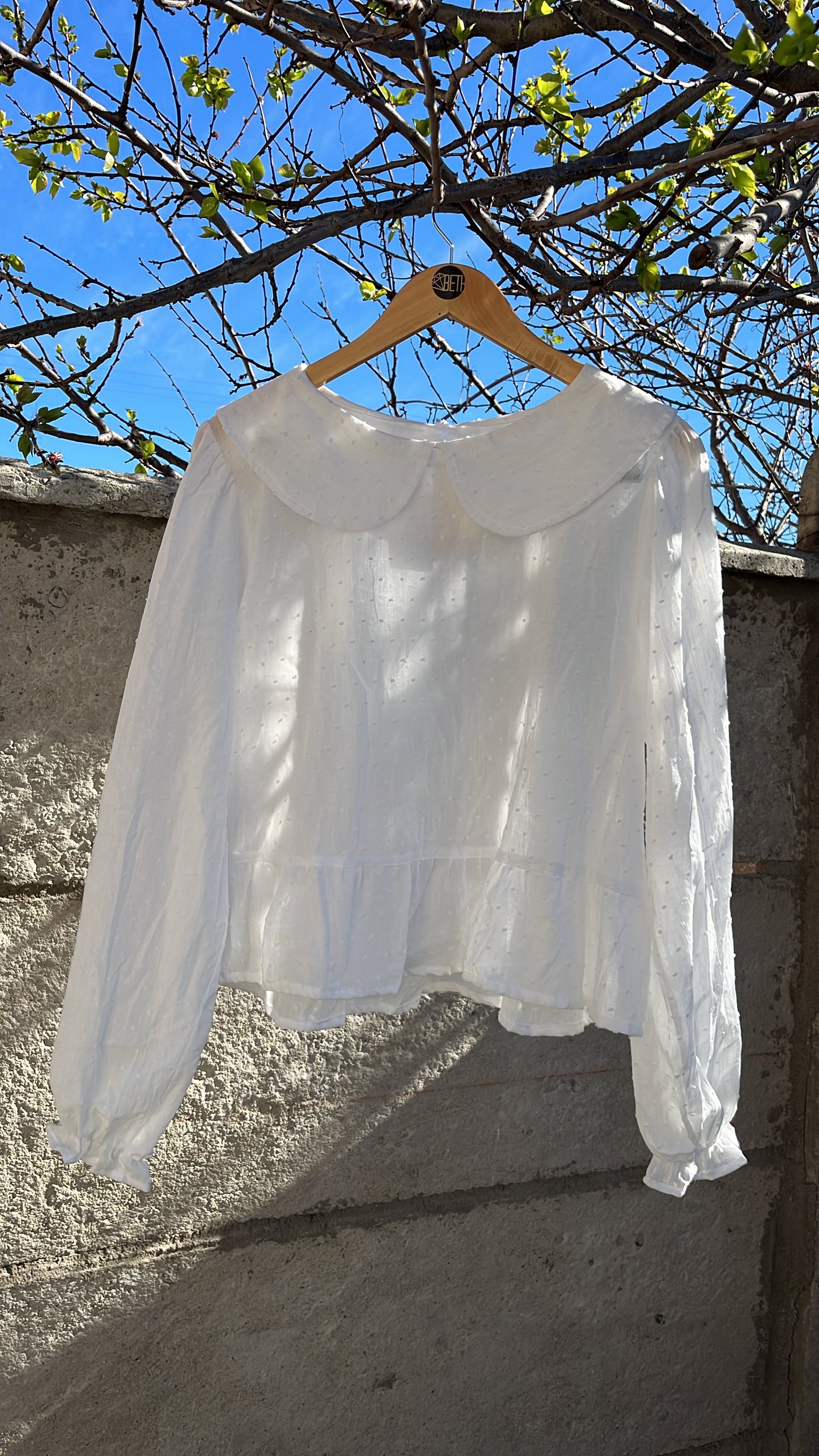 Blusa Nina plumeti blanco