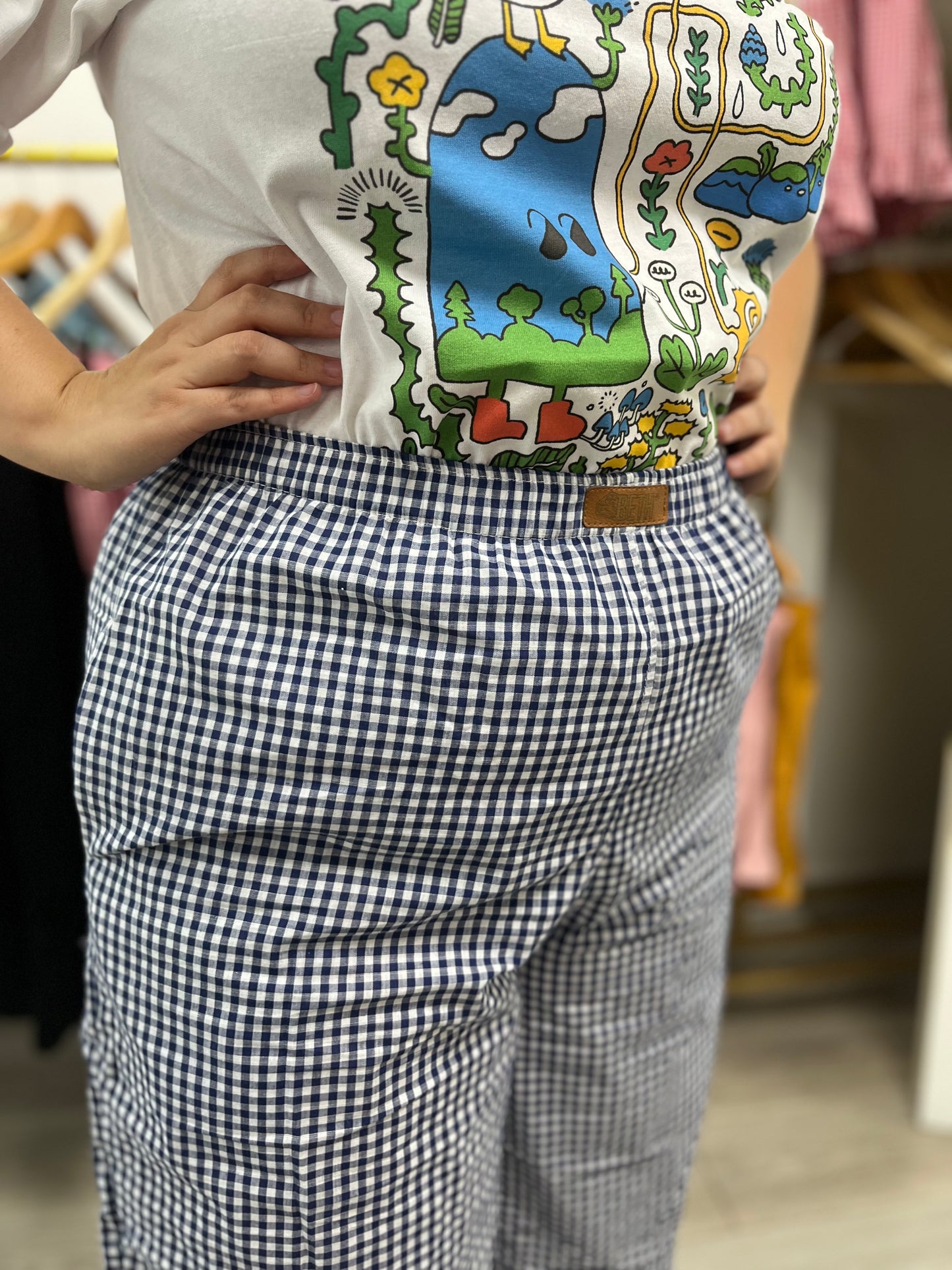 Culotte Lillie Vichy azul marino