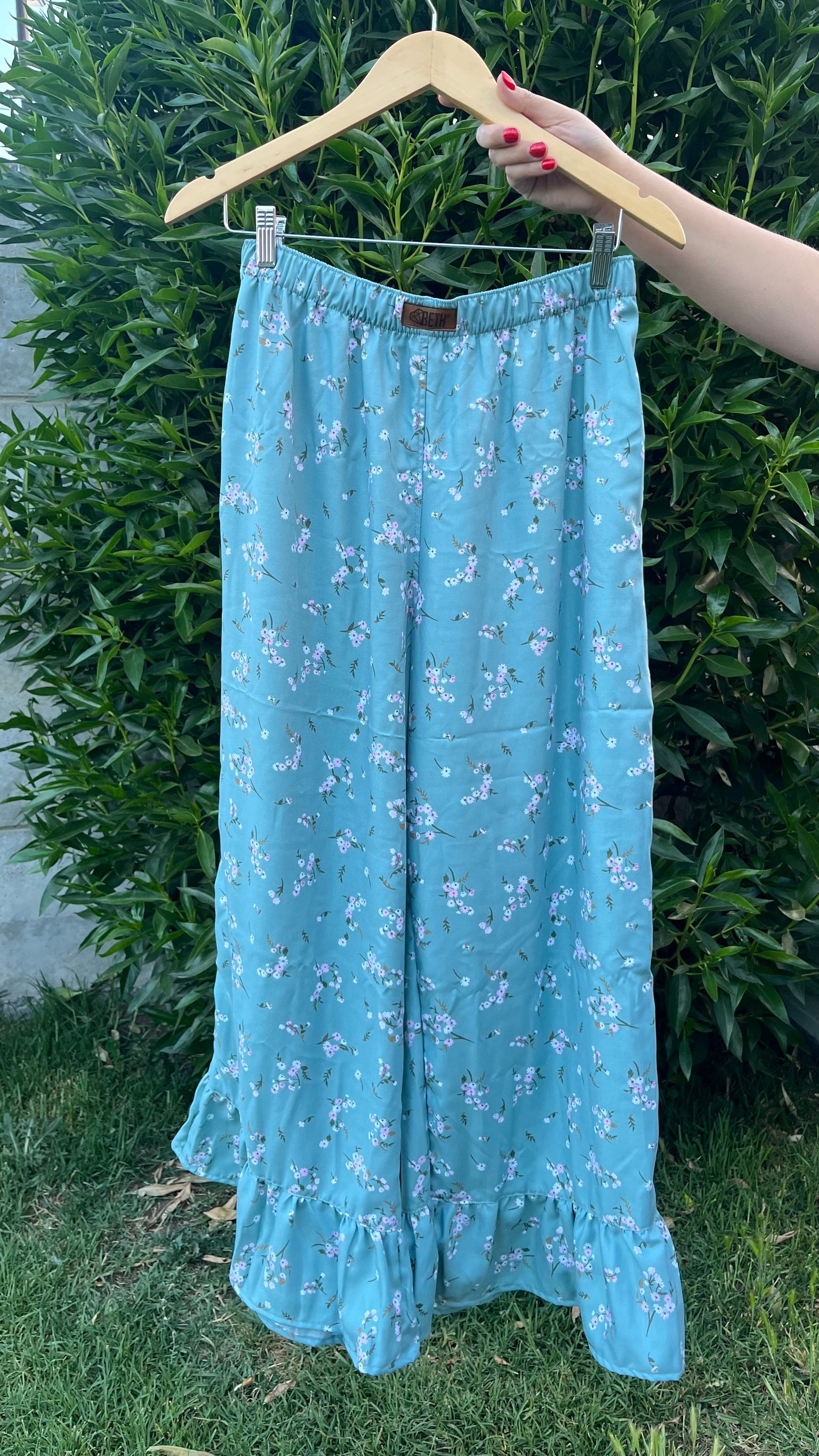 Culotte Lillie menta floral