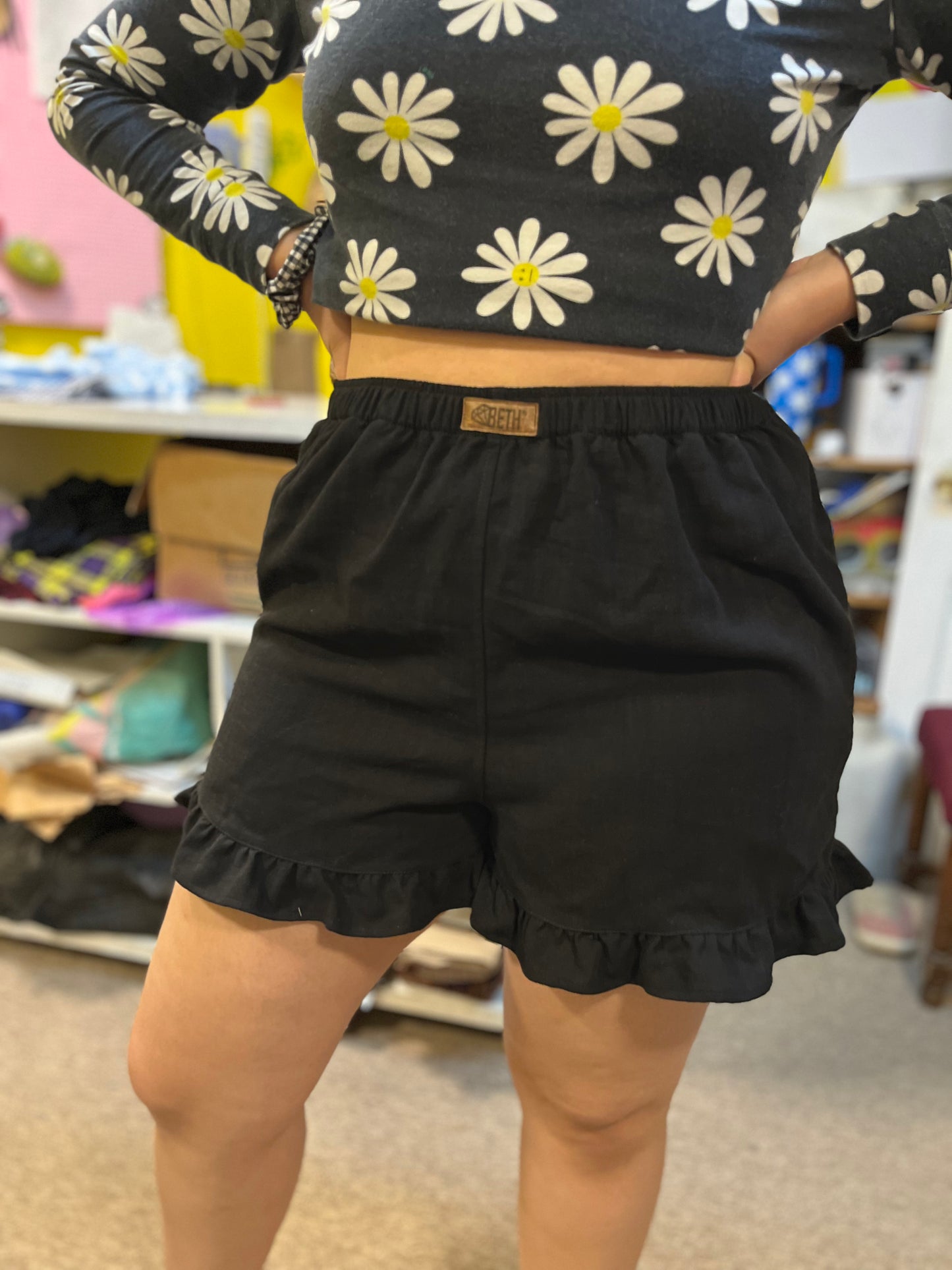 Short Lillie Lino negro