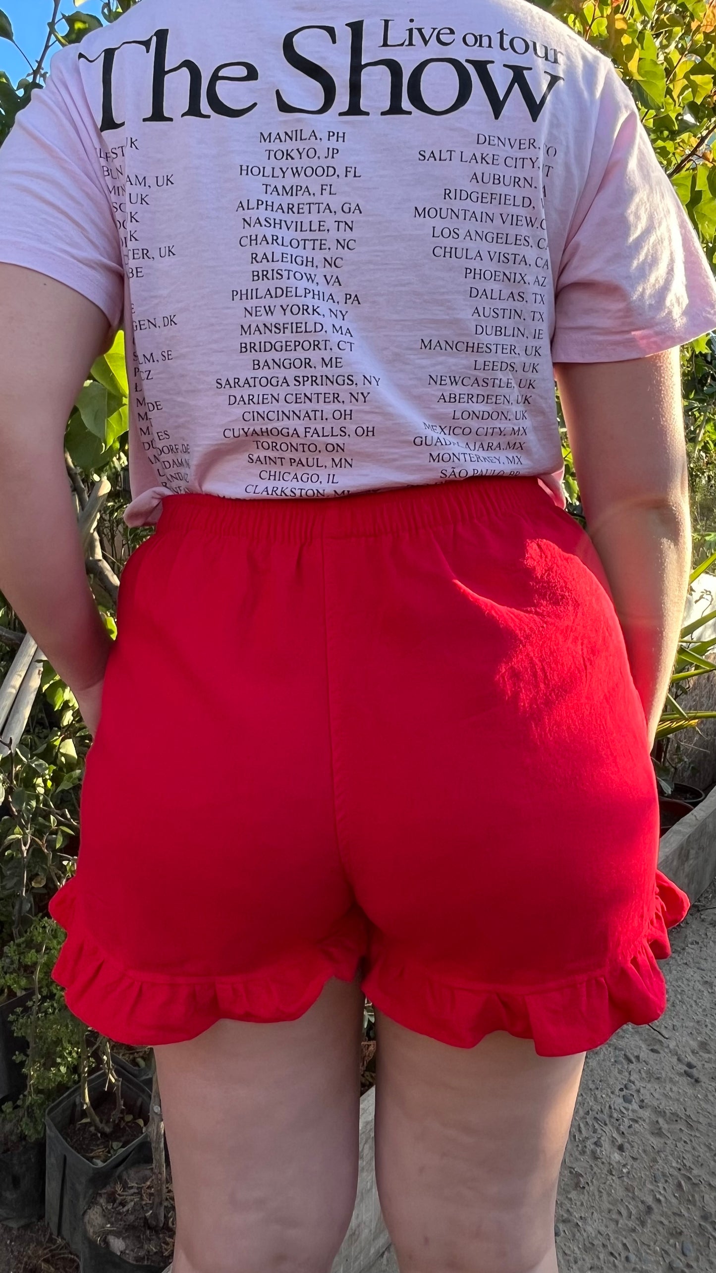 Short Lillie Lino rojo