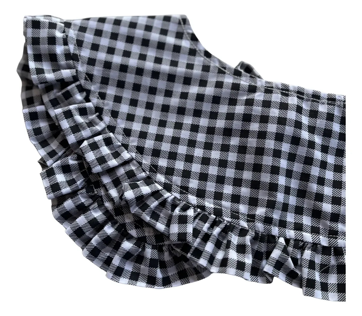 Cuellito desmontable adulto vichy negro