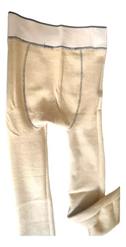 Panty térmica negro efecto piel talla grande, mediana y pequeña / plus size mid size y petit size (varias tallas)