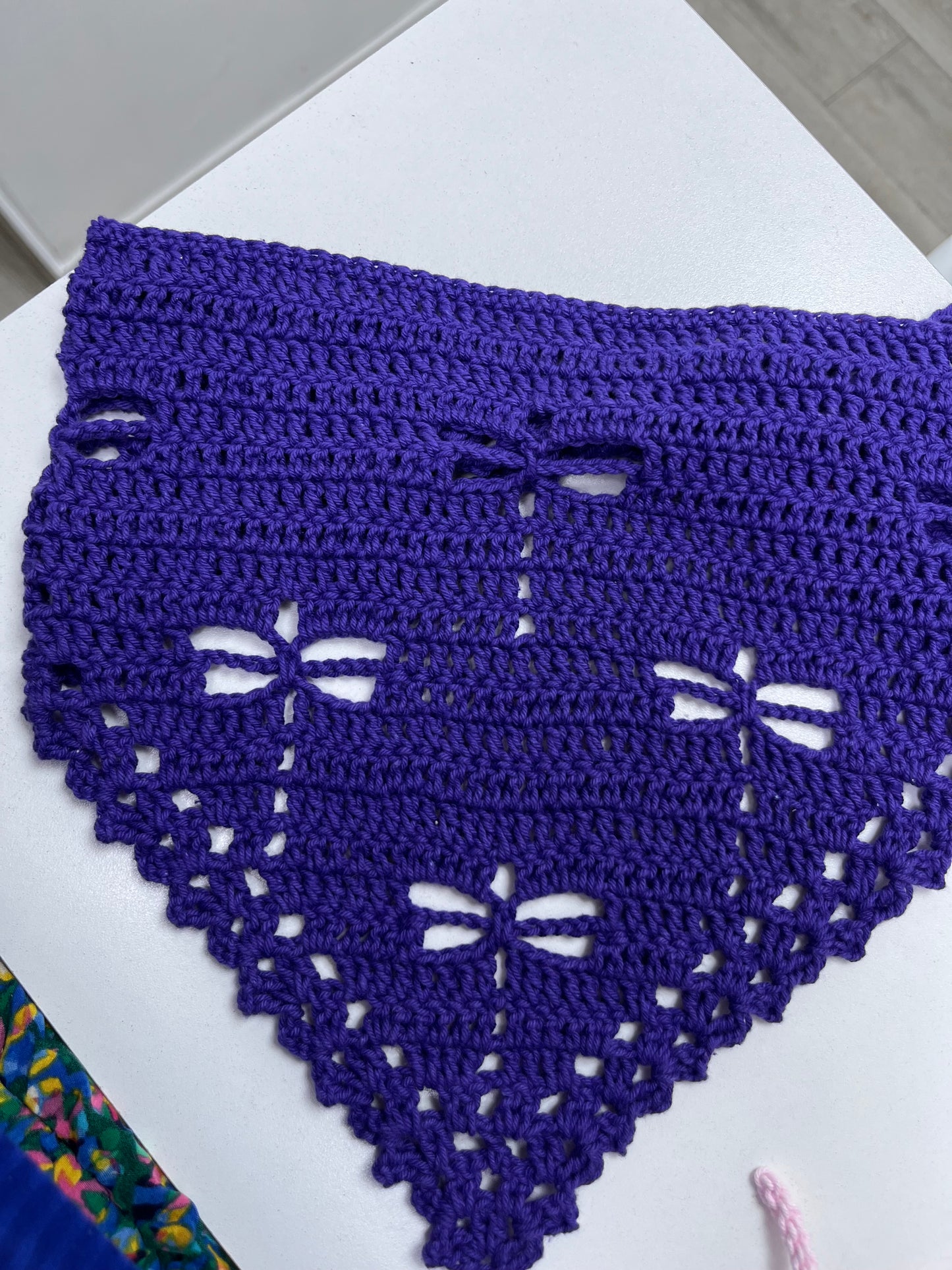 Bandana crochet libélulas