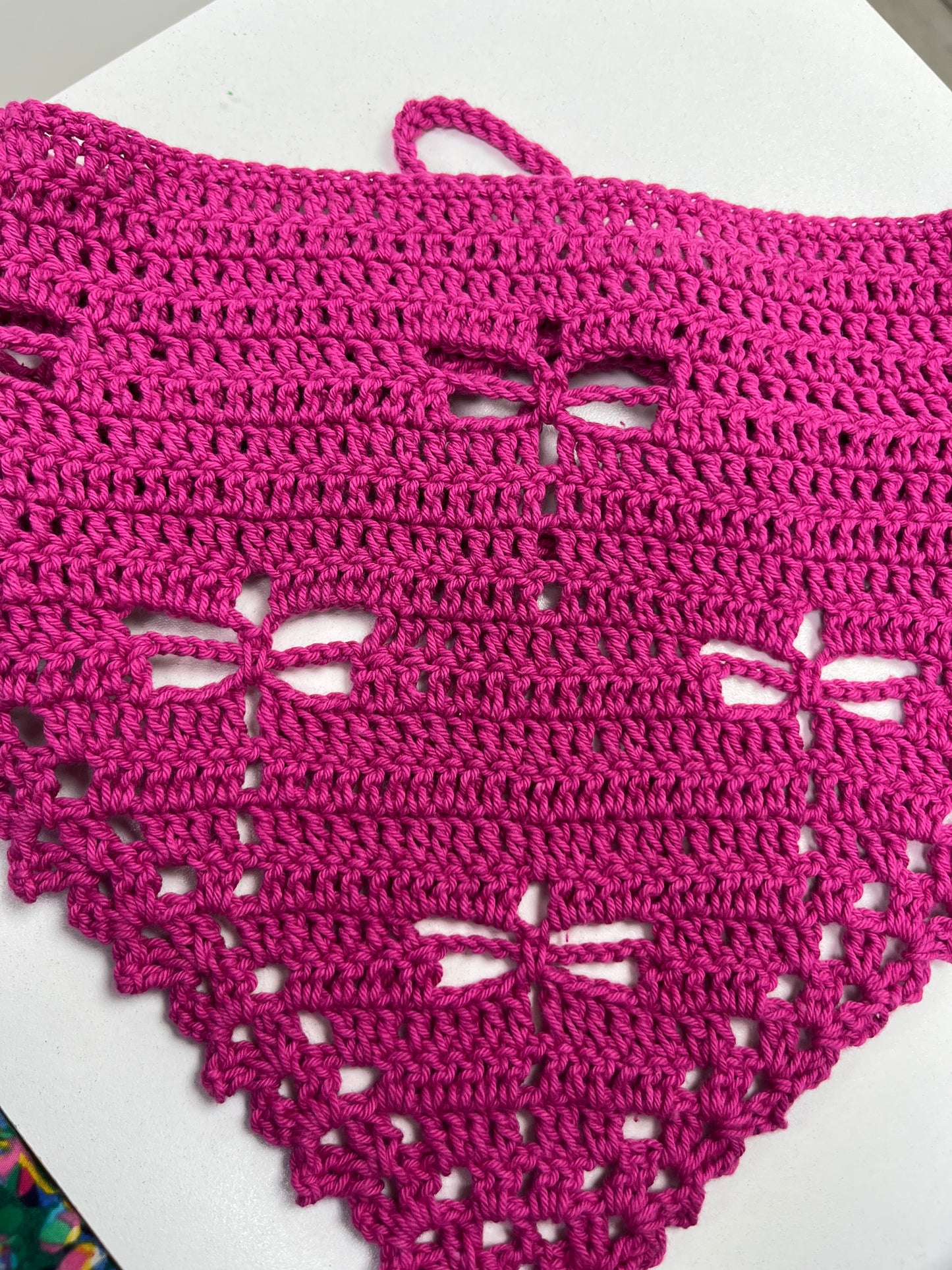 Bandana crochet libélulas