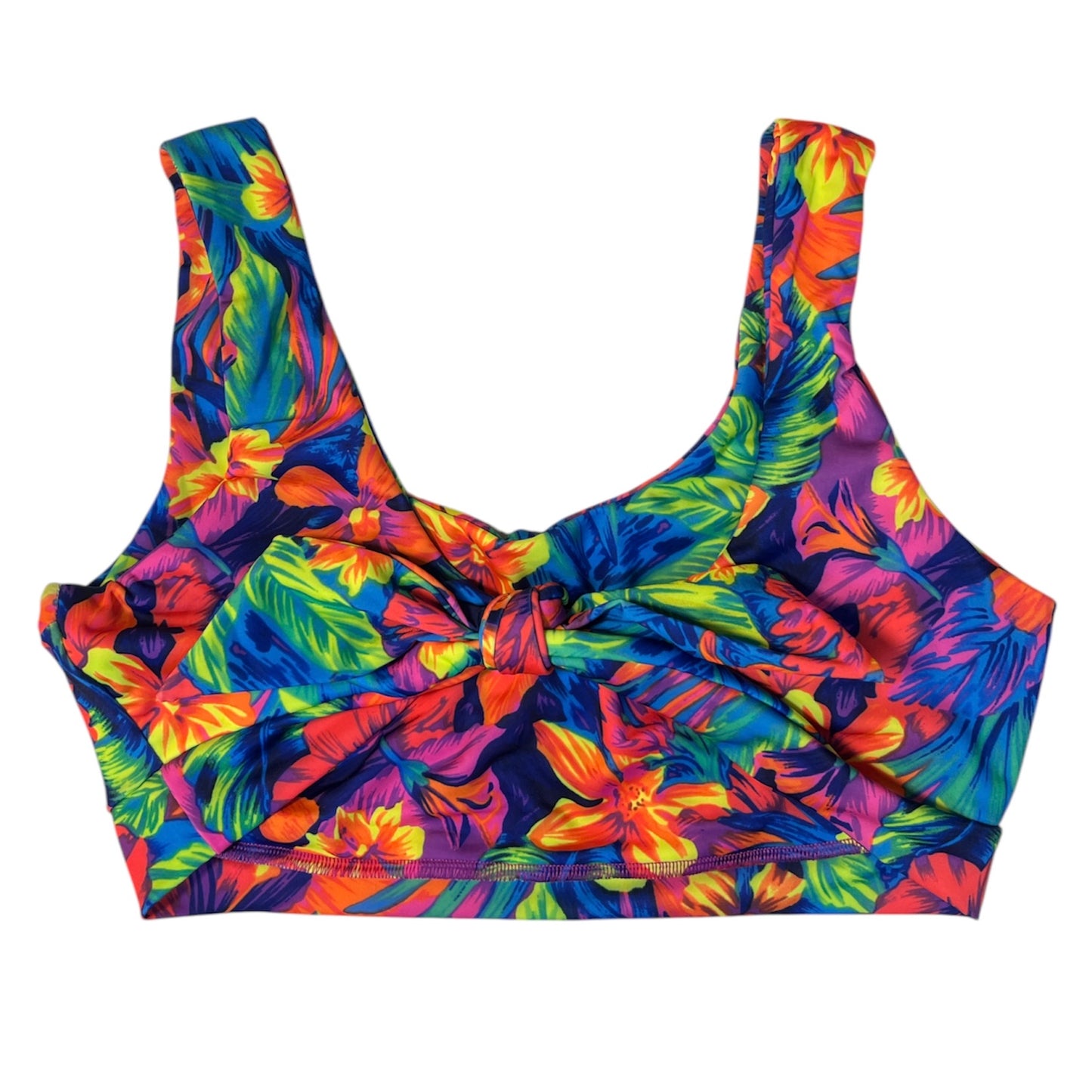 Top knot floral tropical fluor