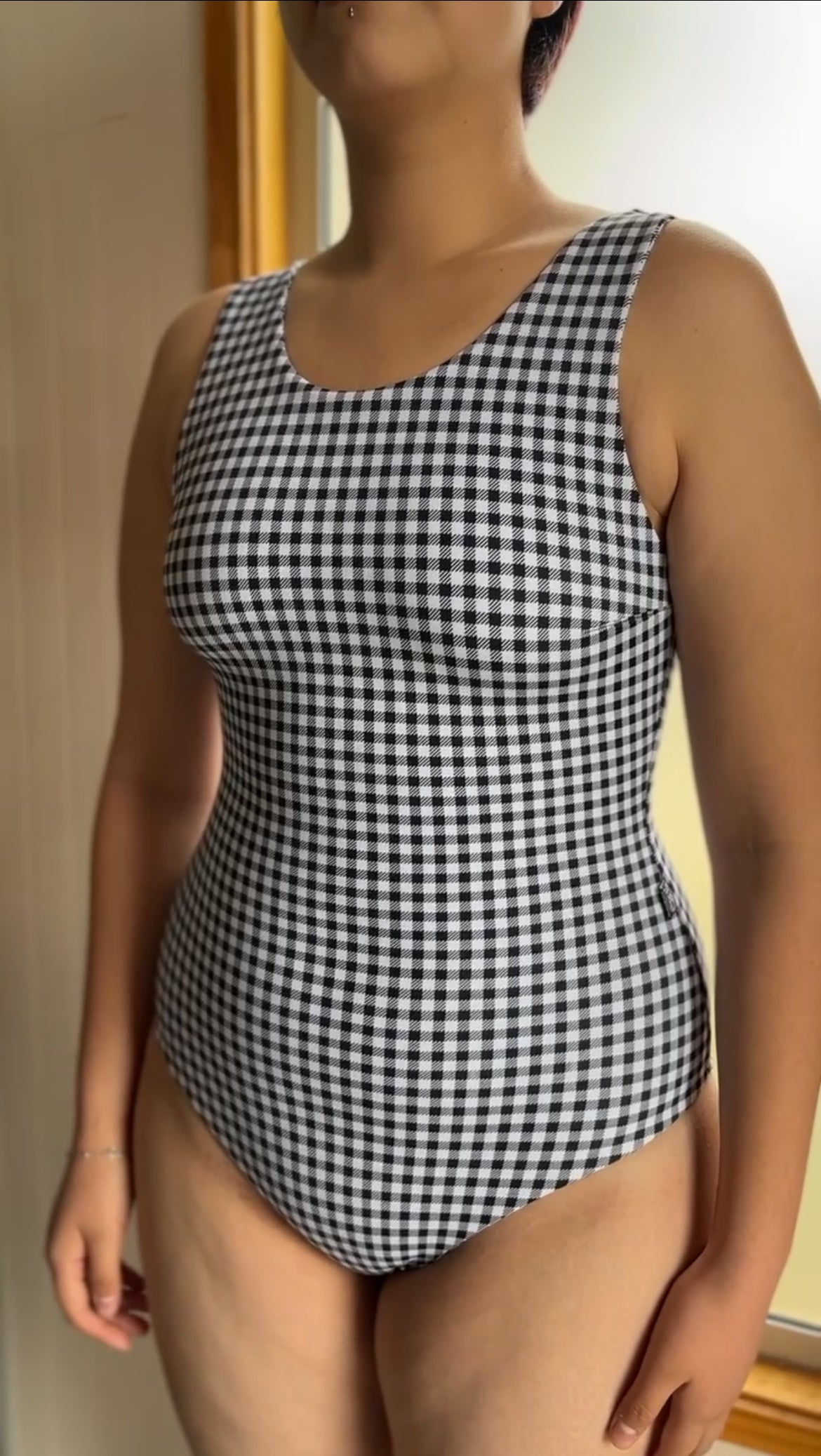 Bañador una pieza Francisca Picnic negro reversible negro