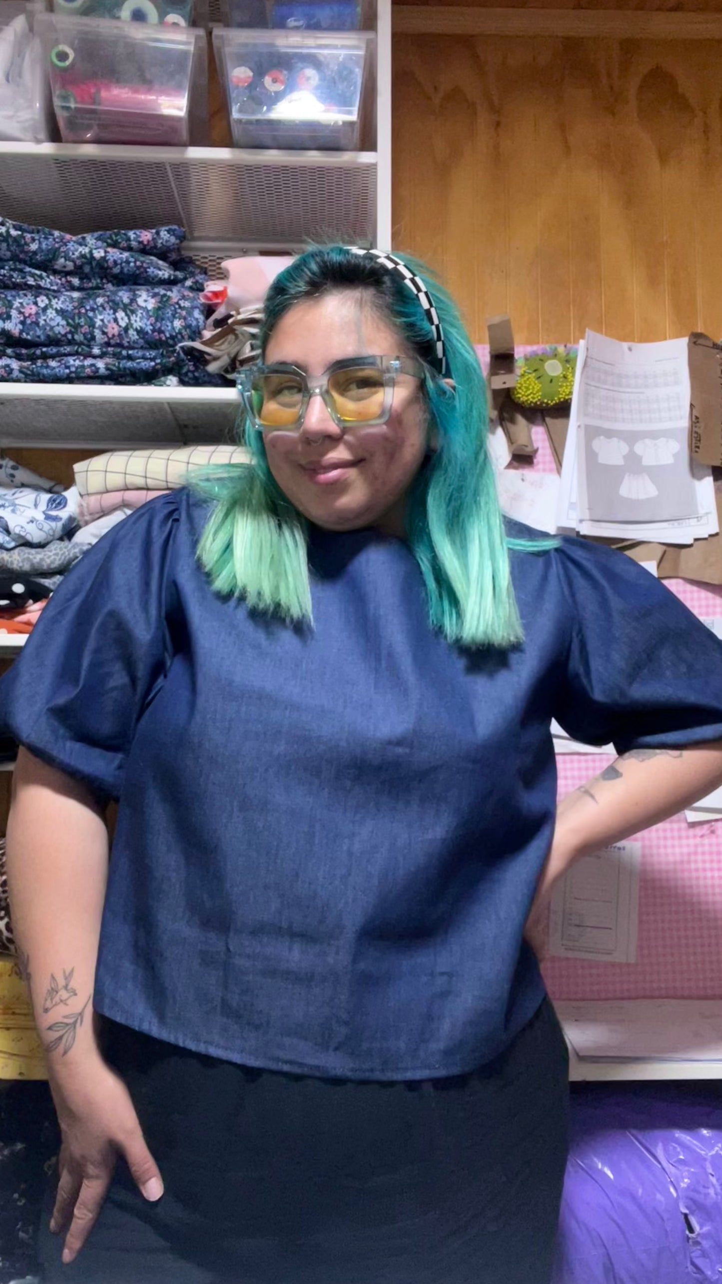 Blusa Boomie blue denim