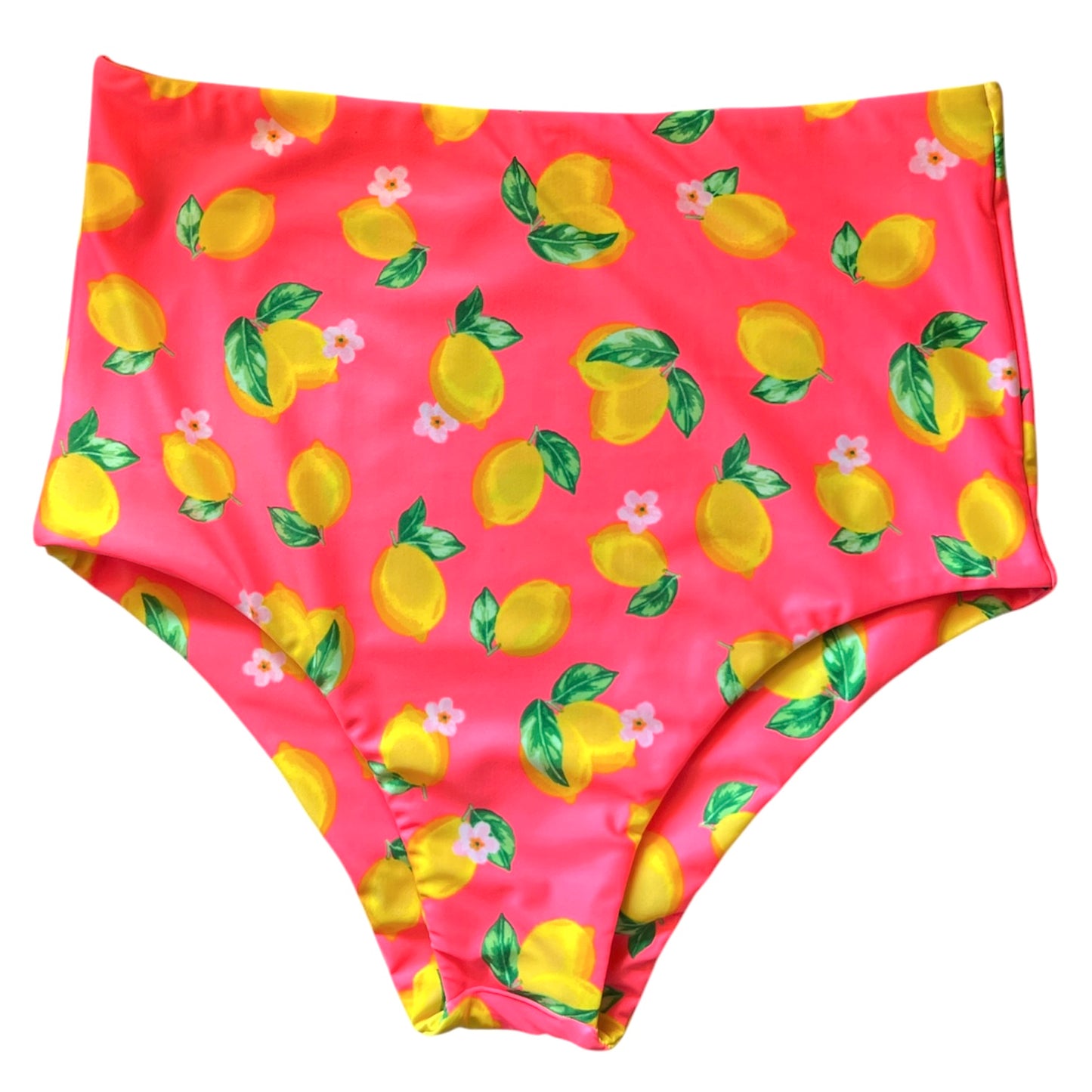 Calzón tiro alto regular bikini rosado limones