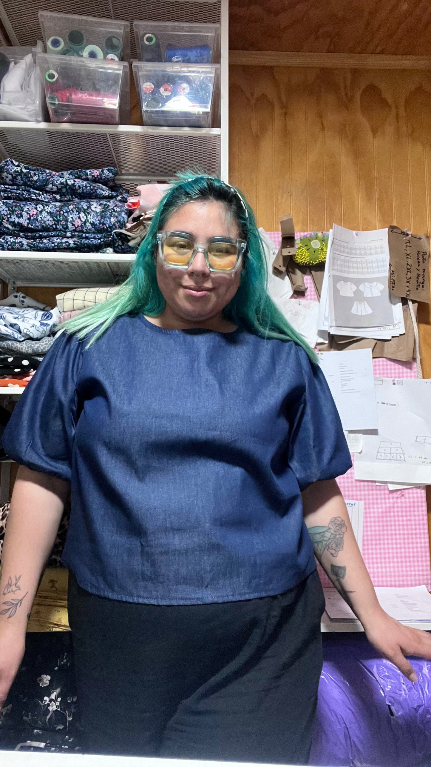 Blusa Boomie blue denim