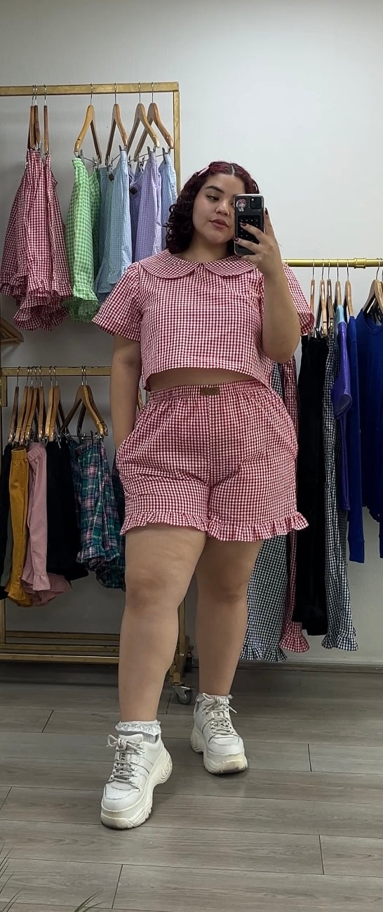 Short Lillie vichy rojo