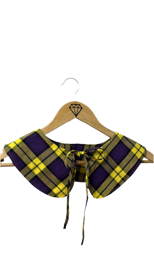 Collar textil cuello bobo adulto tartán obispo
