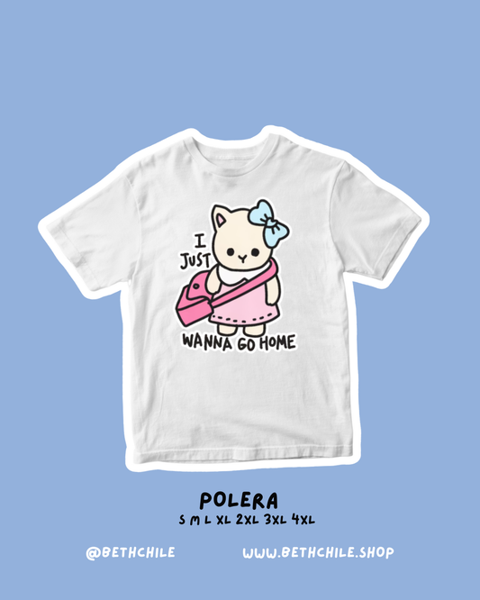 Solo quiero ir a casa 🥲🐰 polera blanco