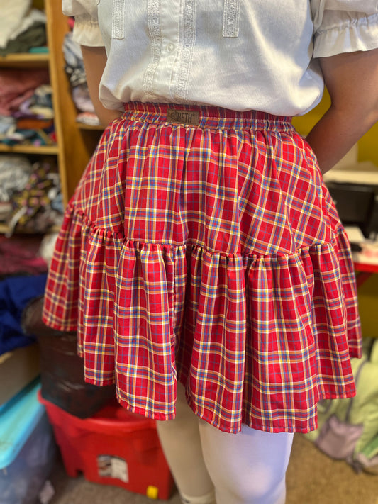 Mini falda Maya tartan rojo