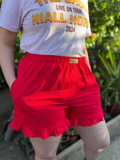 Short Lillie Lino rojo