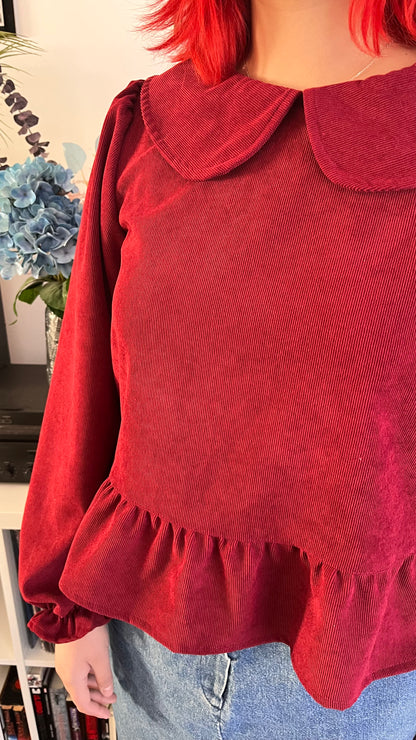 Blusa Nina cotele burdeo