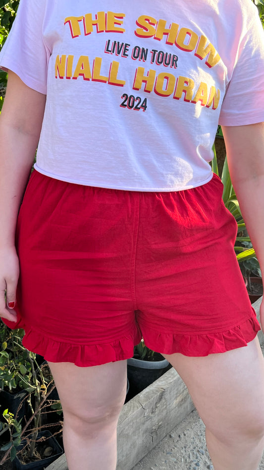 Short Lillie Lino rojo