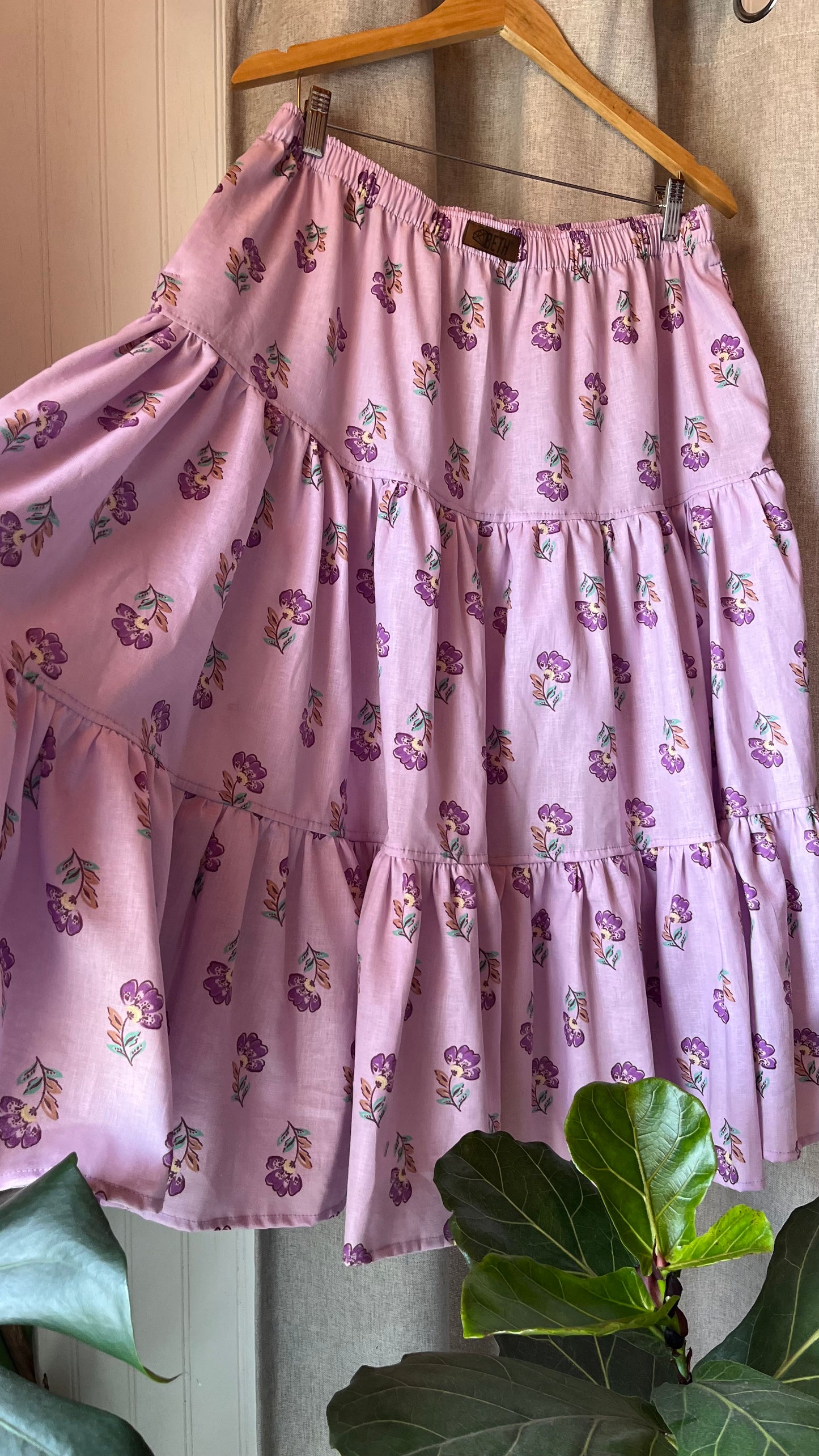 Falda Cassie lavanda flores