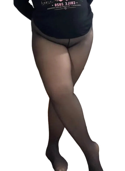 Panty efecto piel sin polar cintura invisible