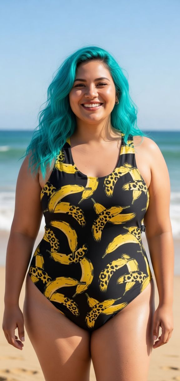 Bañador una pieza básico bananas negro