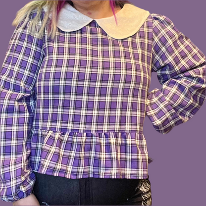 Blusa Nina tartan lila