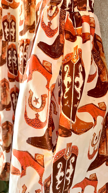 Vestido Tuttie cowgirl café