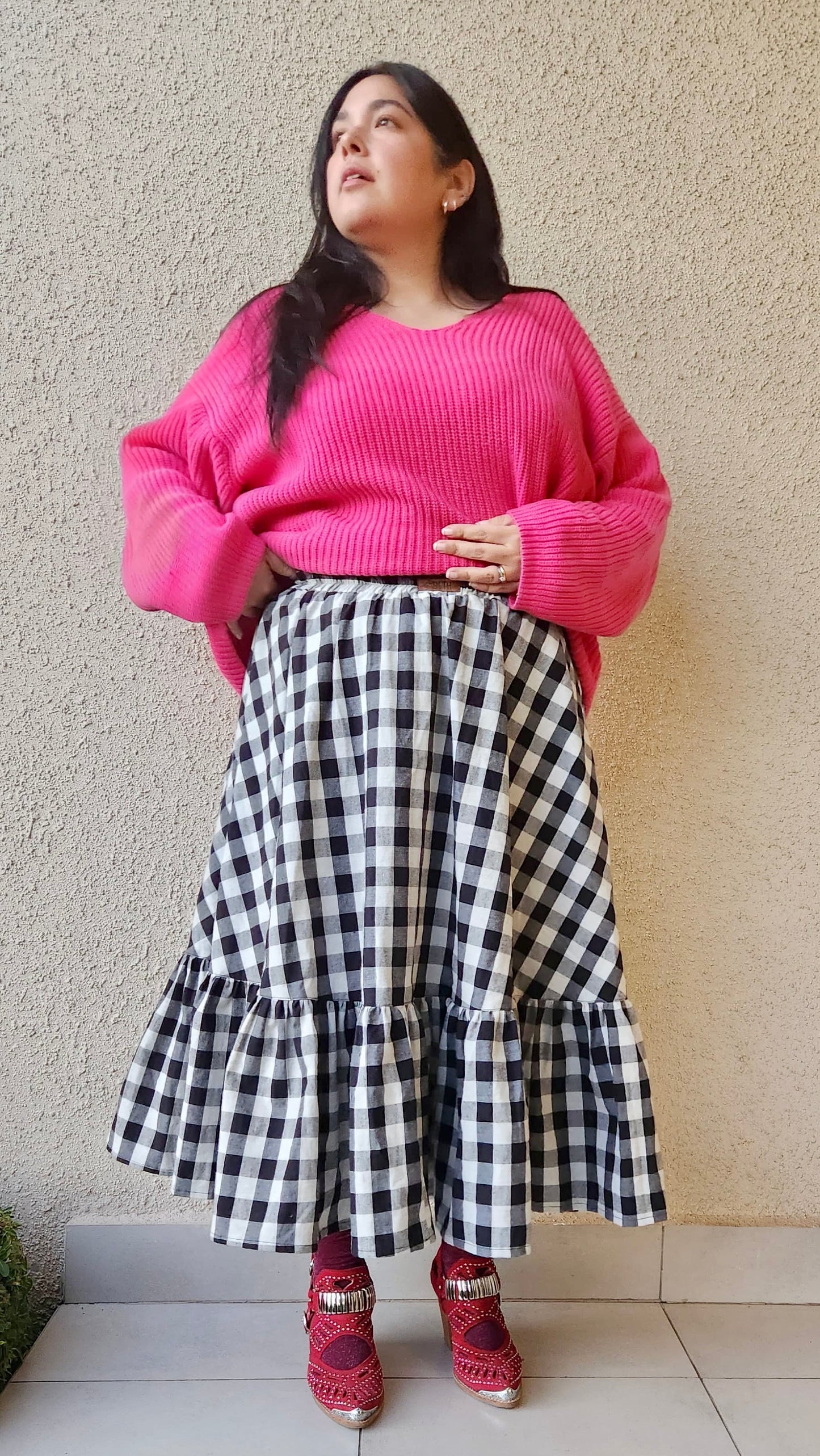 Falda Maya Midi minorca negro
