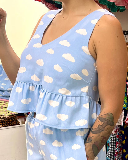 Blusa Piti celeste nubes