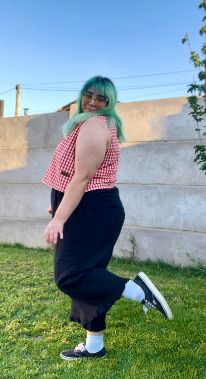 Blusa Roxie Vichy rojo