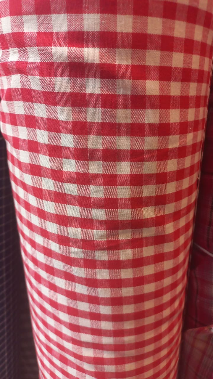 Falda Maya Midi Vichy rojo