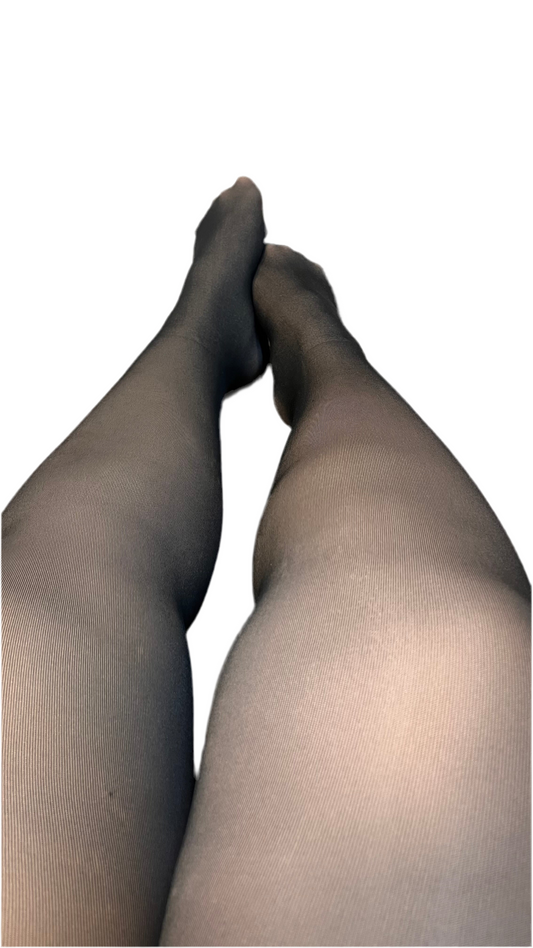 Panty efecto piel negro talla 48 a 56 (sin polar)